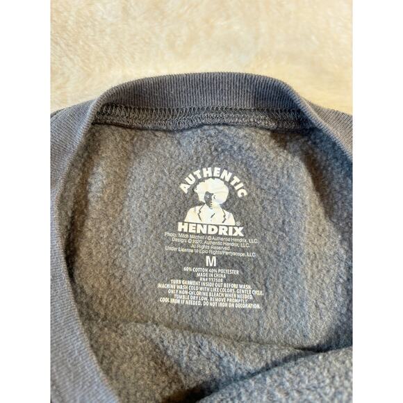Authentic Jimi Hendrix Playing Guitar Sweatshirt Gray | Size Medium - Picture 7 of 7